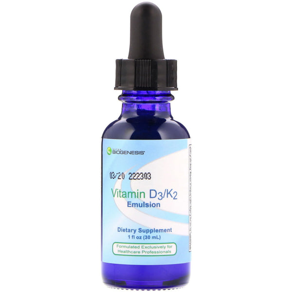 Nutra BioGenesis, Vitamin D3/K2 Emulsion, 1 fl oz (30 ml) - The Supplement Shop