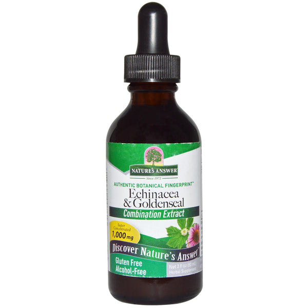 Nature's Answer, Echinacea & Goldenseal, Alcohol-Free, 1,000 mg, 2 fl oz (60 ml) - The Supplement Shop