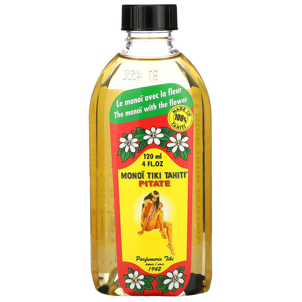 Monoi Tiare Tahiti, Coconut Oil, Pitate (Jasmine), 4 fl oz (120 ml) - The Supplement Shop