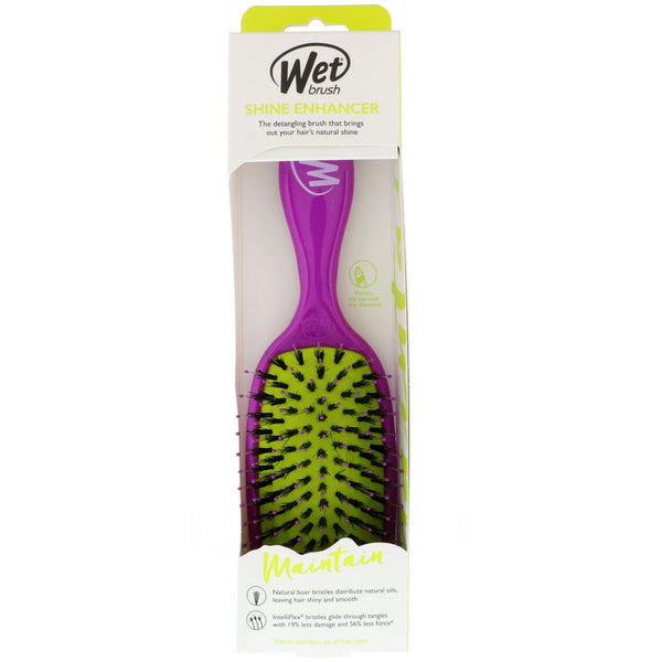 Wet Brush, Shine Enhancer Brush, Maintain, Purple, 1 Brush - The Supplement Shop