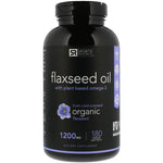Sports Research, Flaxseed Oil with Plant Based Omega-3, 1,200 mg, 180 Veggie Softgels - The Supplement Shop