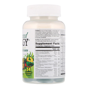 KAL, Enhanced Energy, Once Daily Whole Food Multivitamin, 60 Vegetarian Tablets