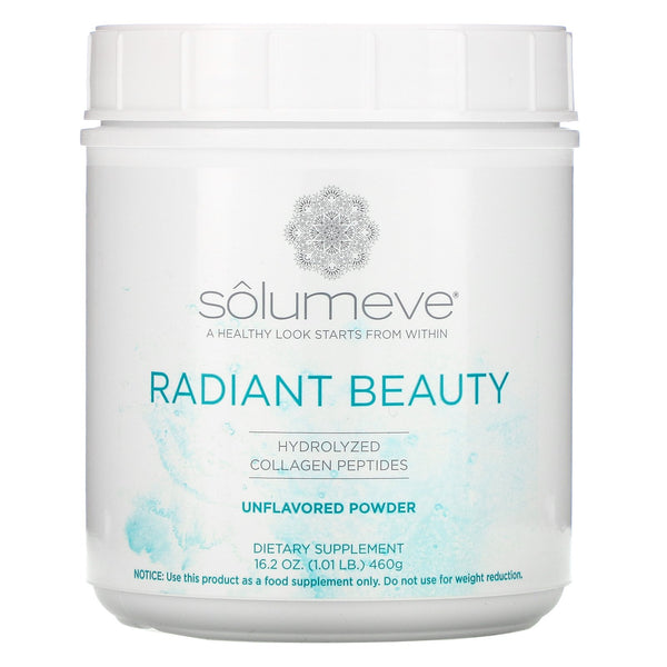 Solumeve, Radiant Beauty, Hydrolyzed Collagen Peptides, Unflavored Powder, 16 oz (1 lb) 460 g - The Supplement Shop