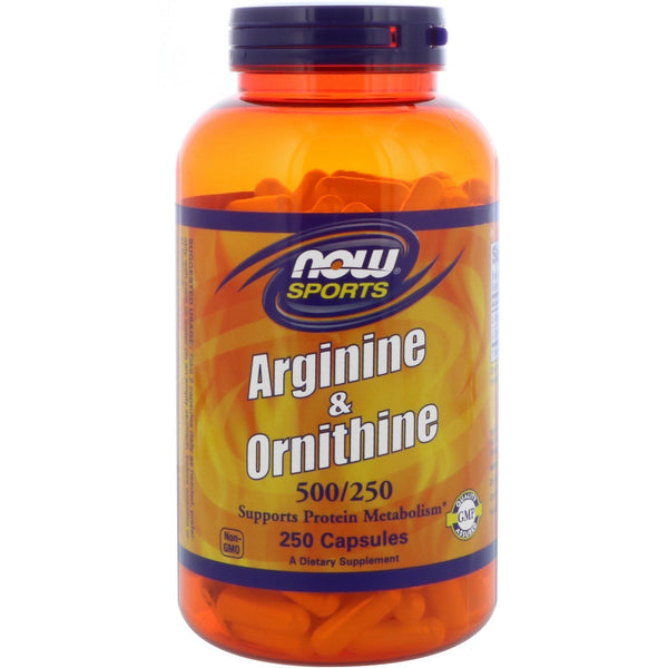 Now Foods, Sports, Arginine & Ornithine, 500 mg /250 mg, 250 Capsules
