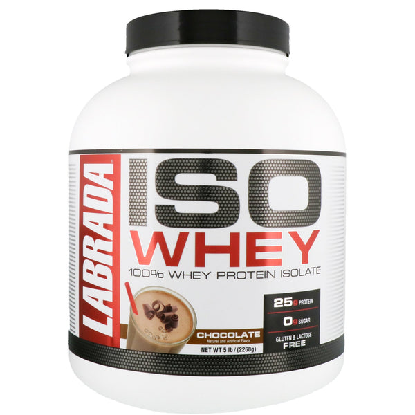 Labrada Nutrition, ISO Whey, 100% Whey Protein Isolate, Chocolate, 5 lb (2268 g) - The Supplement Shop