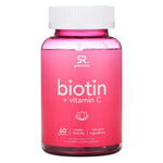 Sports Research, Biotin + Vitamin C, Natural Berry, 60 Gummies - The Supplement Shop