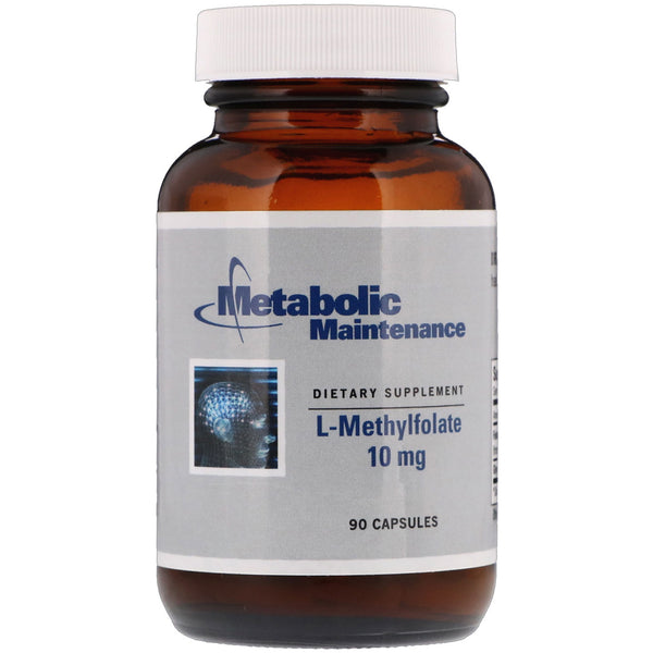 Metabolic Maintenance, L-Methylfolate, 10 mg, 90 Capsules - The Supplement Shop