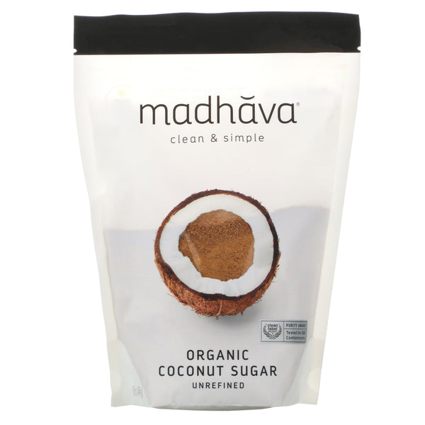 Madhava Natural Sweeteners, Deliciously Organic Coconut Sugar, 1 lb (454 g) - The Supplement Shop