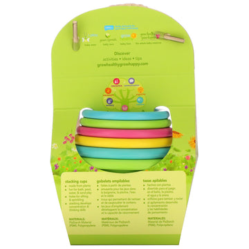 Green Sprouts, Sprout Ware Stacking Cups,  6+ Months, Multicolor, 6 Cups