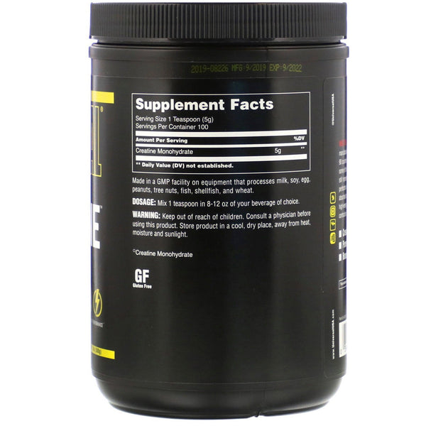 Universal Nutrition, Creatine, Unflavored, 500 g, 1.1 lb (500 g) - The Supplement Shop