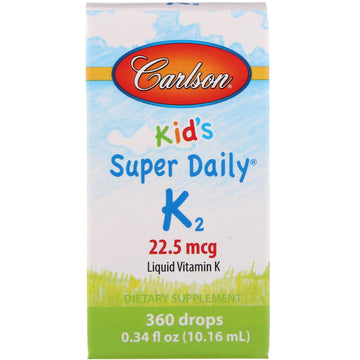 Carlson Labs, Kids, Super Daily K2, 22.5 mcg, 0.34 fl oz (10.16 ml)