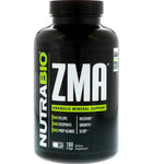 NutraBio Labs, ZMA, 180 Vegetable Capsules - The Supplement Shop