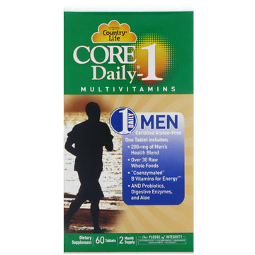 Country Life, Core Daily-1 Multivitamins, Men, 60 Tablets