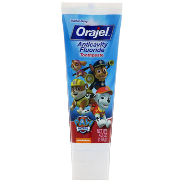 Orajel, Paw Patrol Anticavity Fluoride Toothpaste, Bubble Berry, 4.2 oz (119 g)