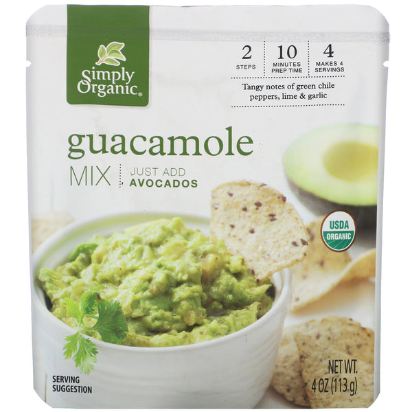 Simply Organic, Organic Guacamole Mix, 4 oz (113 g) - The Supplement Shop