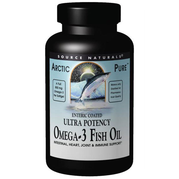 Source Naturals, Arctic Pure, Ultra Potency, Omega-3 Fish Oil, 850 mg, 120 Softgels - The Supplement Shop