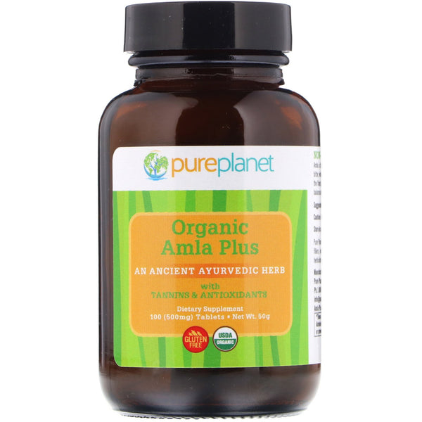 Pure Planet, Organic Amla Plus, 500 mg, 100 Tablets - The Supplement Shop