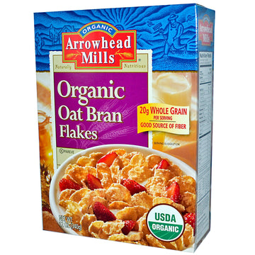 Arrowhead Mills, Organic Oat Bran Flakes, 12 oz (340 g)