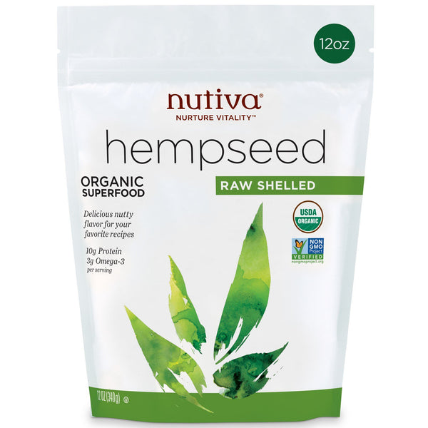 Nutiva, Organic Hemp Seed Raw Shelled, 12 oz (340 g) - The Supplement Shop