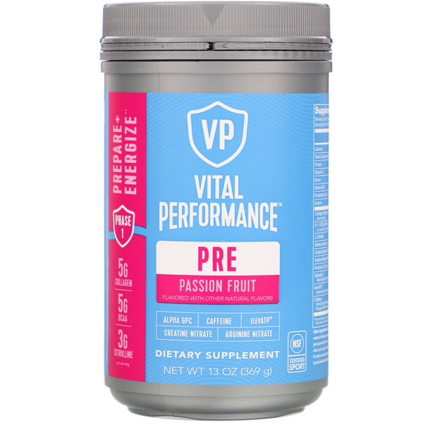 Vital Proteins, Vital Performance, Pre, Passion Fruit, 13 oz (369 g) - The Supplement Shop