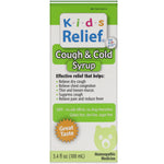 Homeolab USA, Kids Relief, Cough & Cold Syrup, For Kids 0-12 Yrs, 3.4 fl oz (100 ml) - The Supplement Shop