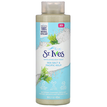 St. Ives, Exfoliating Body Wash, Sea Salt & Pacific Kelp, 16 fl oz (473 ml)