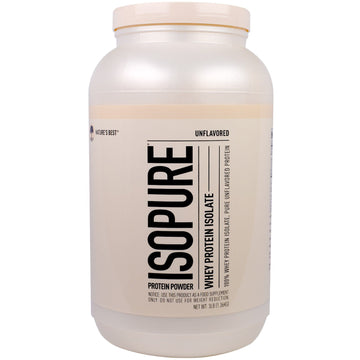 Isopure, Whey Protein Isolate, Protein Powder, Unflavored, 3 lb, (1.36 kg)