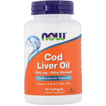 Now Foods, Cod Liver Oil, Extra Strength, 1,000 mg, 90 Softgels