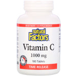 Natural Factors, Vitamin C, Time Release, 1,000 mg, 180 Tablets - The Supplement Shop