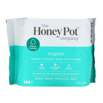 The Honey Pot Company, Herbal-Infused Pads with Wings, Super, 16 Count - The Supplement Shop