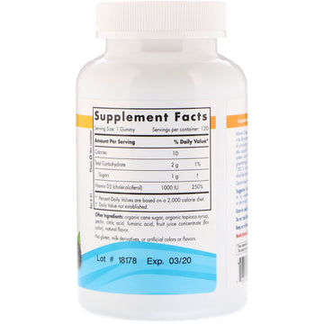 Nordic Naturals, Vitamin D3 Gummies, Great Wild Berry, 25 mcg (1,000 IU), 120 Gummies