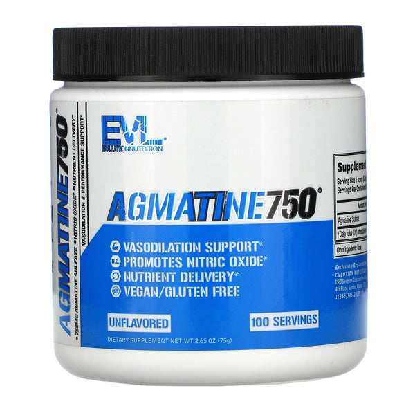 EVLution Nutrition, Agmatine750, Unflavored, 2.65 oz (75 g) - The Supplement Shop