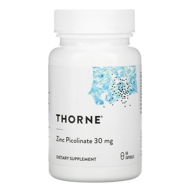 Thorne Research, Zinc Picolinate, 30 mg, 60 Capsules - The Supplement Shop