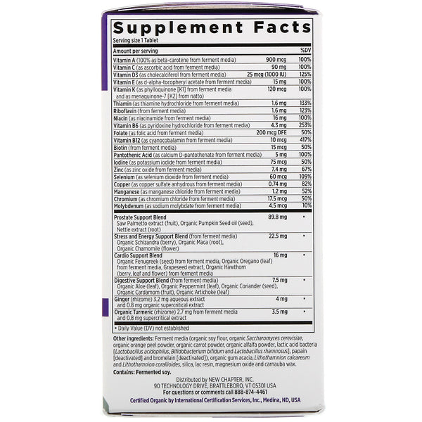 New Chapter, 40+ Every Man's One Daily Multi, 48 Vegetarian Tablets - The Supplement Shop