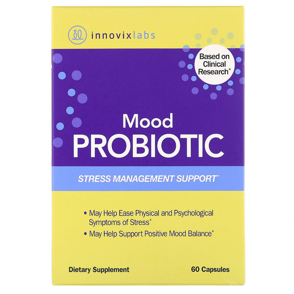 InnovixLabs, Mood Probiotic, Stress Management Support, 60 Capsules - The Supplement Shop