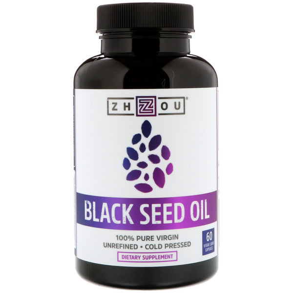 Zhou Nutrition, Black Seed Oil, 60 Vegetarian Capsules - The Supplement Shop