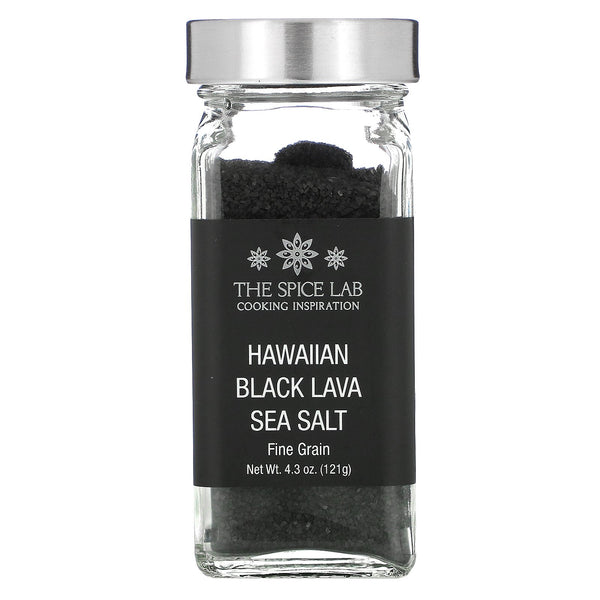 The Spice Lab, Hawaiian Black Lava Sea Salt, Fine Grain, 4.3 oz (121 g) - The Supplement Shop