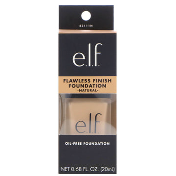 E.L.F., Flawless Finish Foundation, Oil Free, Natural, 0.68 fl oz (20 ml)