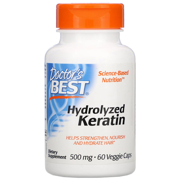 Doctor's Best, Hydrolyzed Keratin, 500 mg, 60 Veggie Caps - The Supplement Shop