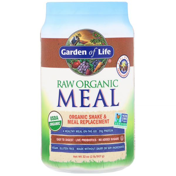 Garden of Life, RAW Organic Meal, Shake & Meal Replacement, Vanilla Spiced Chai, 32 oz (907 g) - The Supplement Shop