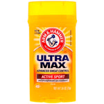 Arm & Hammer, UltraMax, Solid Antiperspirant Deodorant, for Men, Active Sport, 2.6 oz (73 g) - The Supplement Shop