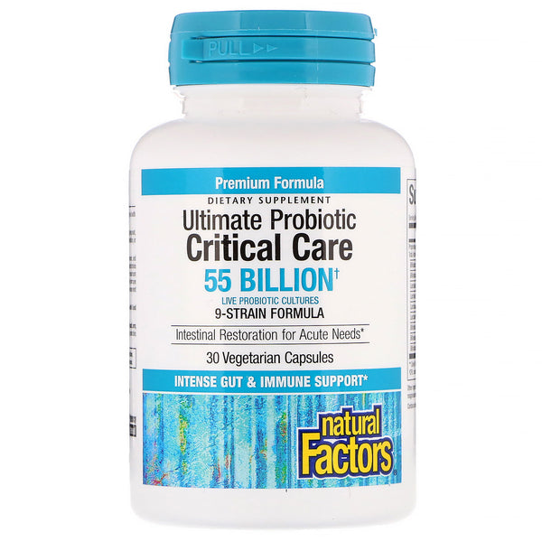 Natural Factors, Ultimate Probiotic, Critical Care, 55 Billion CFU, 30 Vegetarian Capsules - The Supplement Shop
