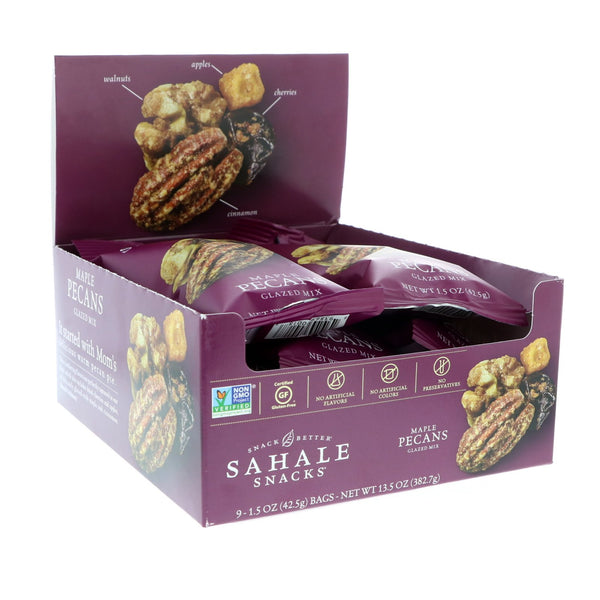 Sahale Snacks, Glazed Mix, Maple Pecans, 9 Packs, 1.5 oz (42.5 g) Each - The Supplement Shop