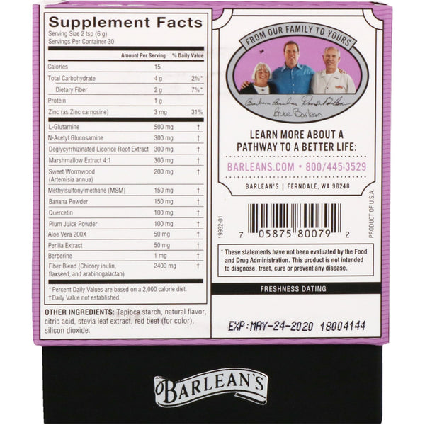 Barlean's, Platinum Intestinal Repair, Mixed Berry Flavor, 6.35 oz (180 g) - The Supplement Shop
