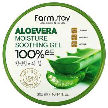 Farm Stay, Aloe Vera 100% Moisture Soothing Gel, 10.14 fl oz (300 ml)