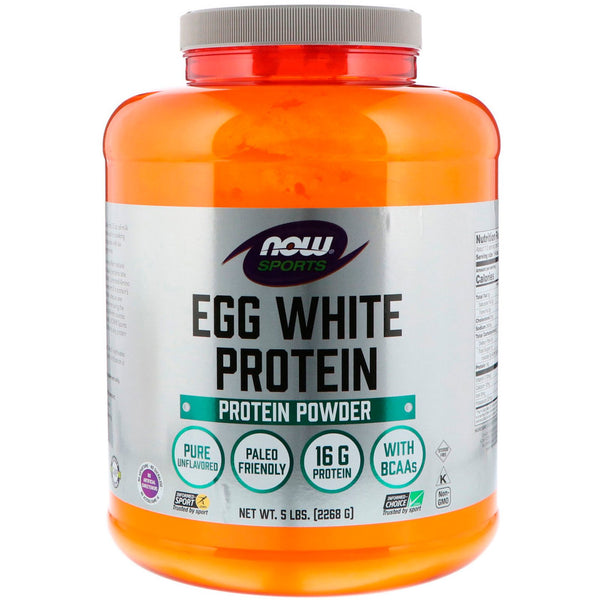 Now Foods, Sports, Egg White Protein Powder, 5 lbs (2268 g) - The Supplement Shop