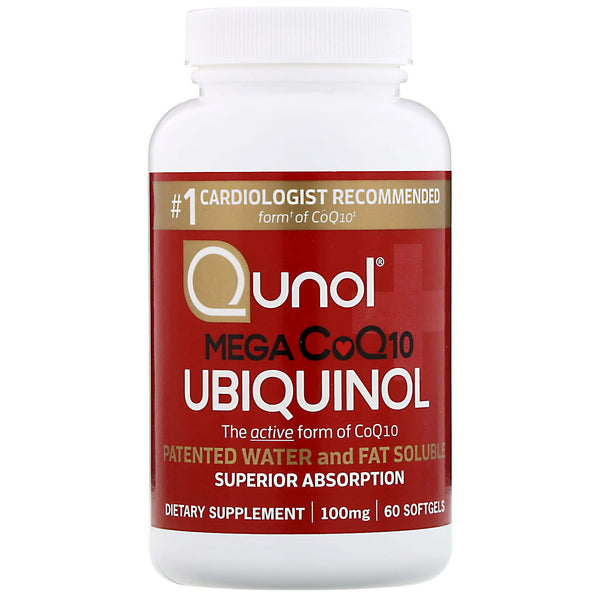 Qunol, Ubiquinol, Mega CoQ10 , 100 mg, 60 Softgels - The Supplement Shop