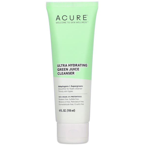 Acure, Ultra Hydrating Green Juice Cleanser, 4 fl oz (118 ml) - The Supplement Shop