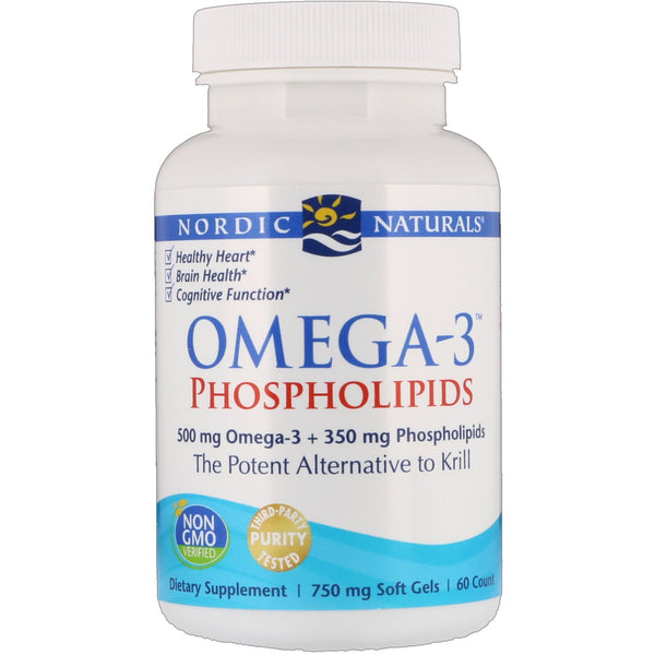 Nordic Naturals, Omega-3 Phospholipids, 750 mg, 60 Soft Gels - The Supplement Shop