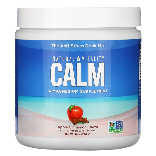 Natural Vitality, CALM, The Anti-Stress Drink Mix, Apple Cinnamon , 8 oz (226 g) - The Supplement Shop